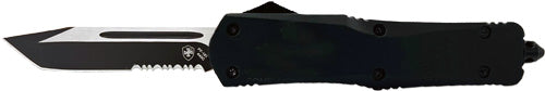 Templar Large OTF Black Rubber Handle 3.5" Serrated Tanto Knife