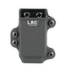 L.A.G. Tactical Double Stack 45 ACP 10mm Single Pistol Mag Carrier Kydex Black
