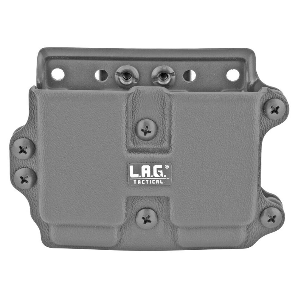 L.A.G. Tactical MCS Double Magazine Carrier Black 9/40 Kydex Belt Pouch