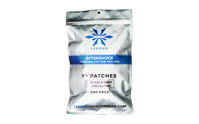 Legend Aftershock 500-Count Cotton Bore Cleaning Patches, 1-1/8 Inch AS-CP-118-500