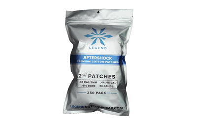 Legend Aftershock 250-Count Cotton Bore Cleaning Patches, 2-1/4 Inch AS-CP-214-250