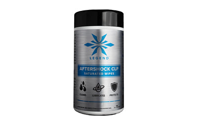 Legend Aftershock One-Step CLP Cleaning and Lubricating Wipes, 75 Count AS-SW-75