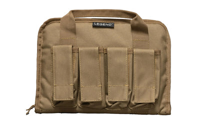 Legend Pegasus Tactical Pistol Case, Dark Earth, Polyester Construction, 12.5x8 in., PEG100-DE
