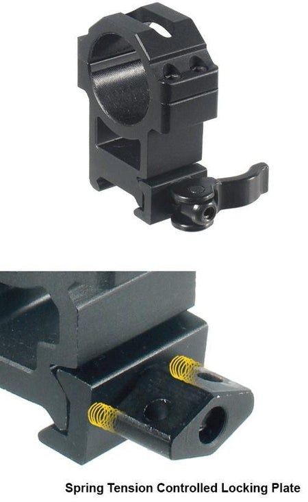 Leapers UTG Max Strength 2-Piece LE Grade Picatinny Scope Rings 30mm High 22mm Width