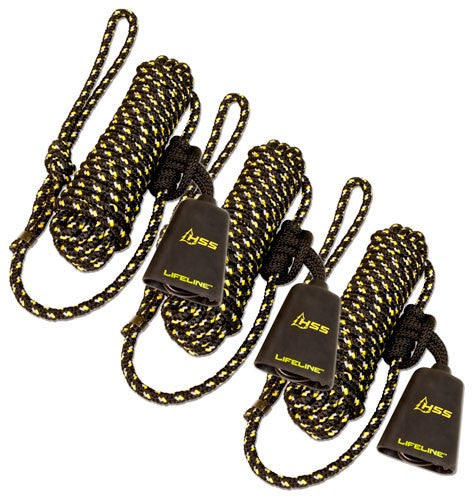 HSS 3-Pack Single Carabiner 30-Foot Reflective Tree Stand Lifeline