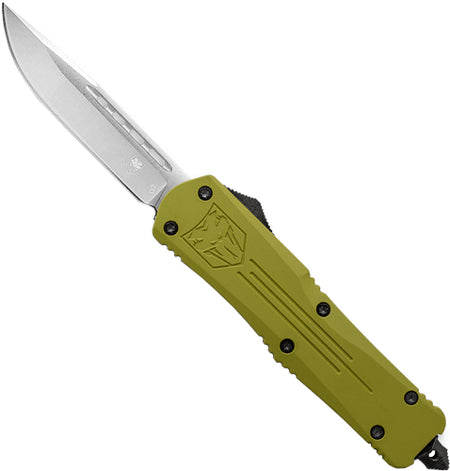 CobraTec FS3 OTF OD Green Fang Handle 3.5" D2 Steel Drop Point Knife Large