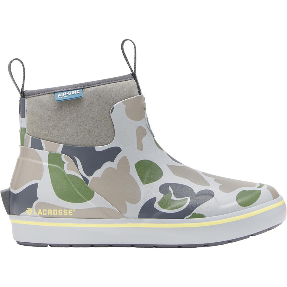 LaCrosse Alpha Deck Seagrass Duck Camo 6'' Women's Slip-Resistant Boot Size 9M