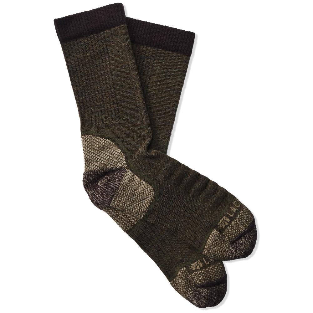 LaCrosse Lightweight Copper Merino Crew Sock Olive XL - Odor Reducing