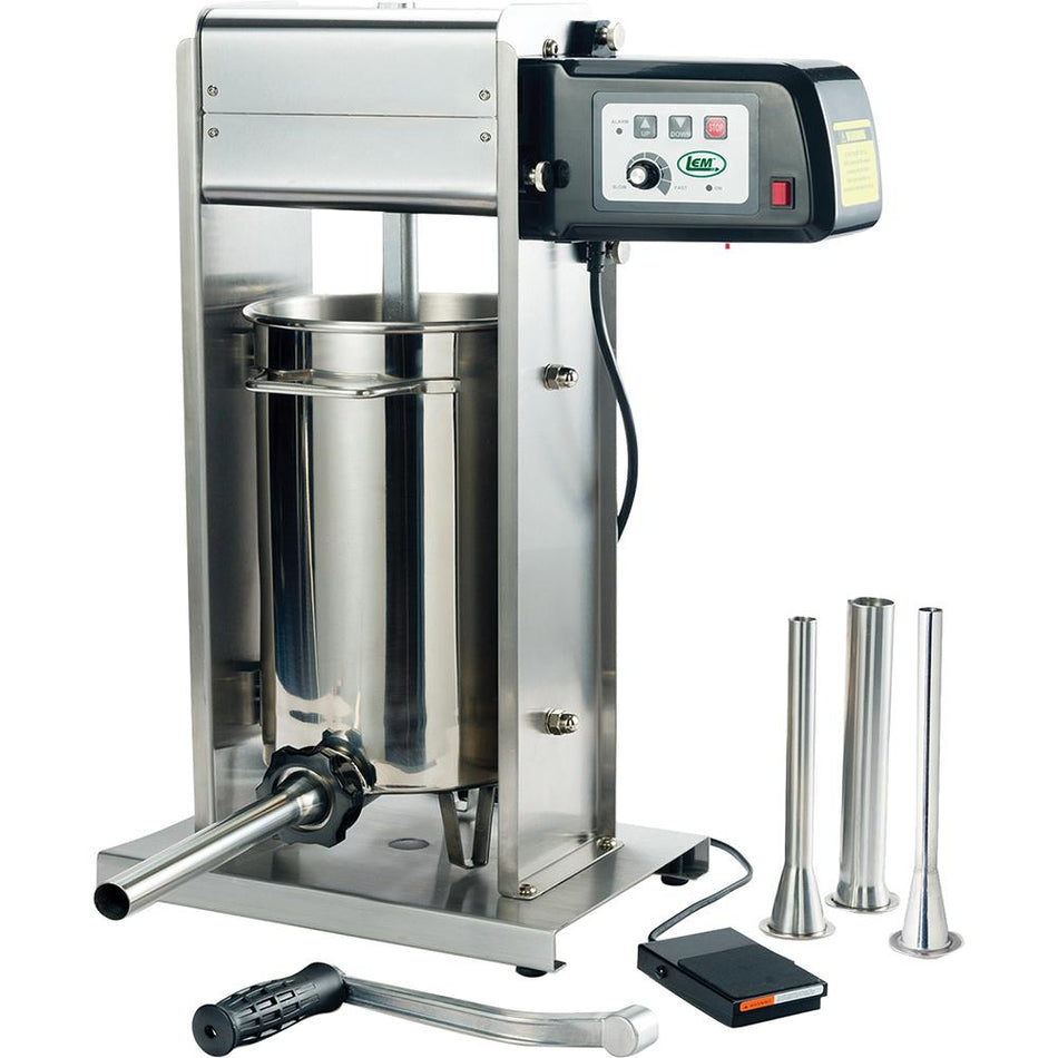 LEM Big Bite Motorized 20 lb Sausage Stuffer with Auto-Up and Speed Control