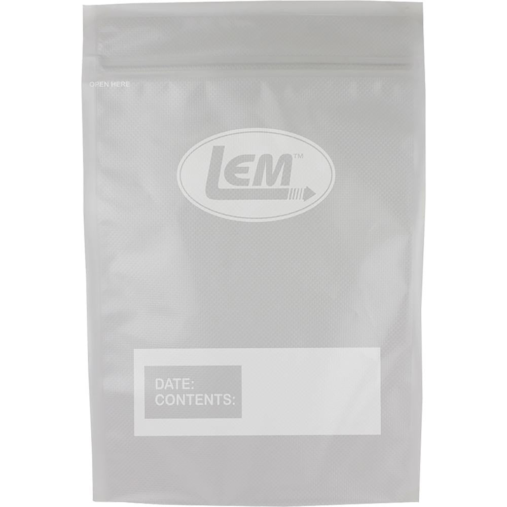 LEM MaxVac Reusable Zipper Vacuum Seal Bags Quart 8-Inch x 12-Inch 44 Count