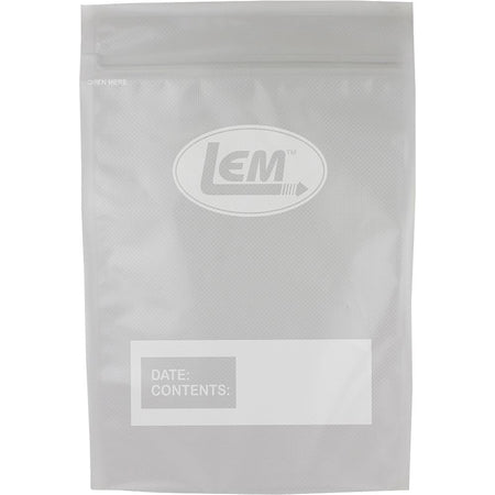 LEM MaxVac Reusable Zipper Vacuum Seal Bags Quart 8-Inch x 12-Inch 44 Count