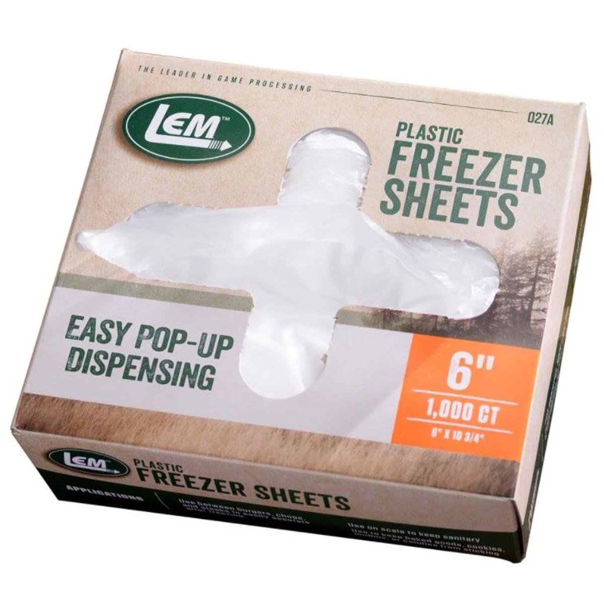 LEM Products BPA-Free Polyethylene Freezer Sheets 1000 Per Box 6x10-3/4"