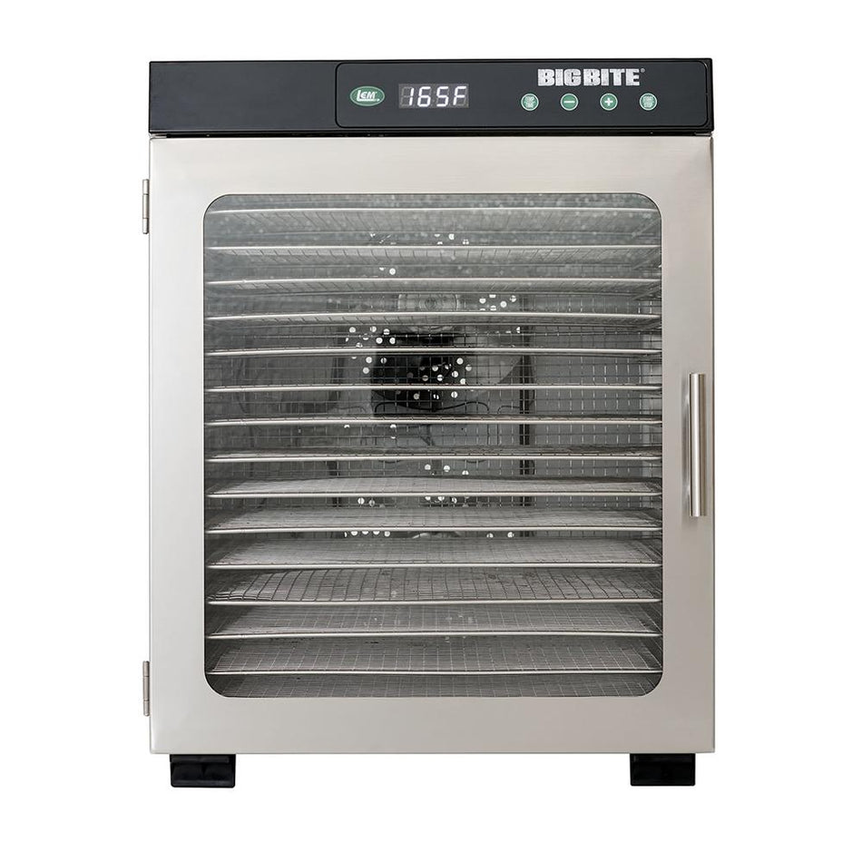 LEM BigBite 1200-Watt 16-Tray Stainless Steel Food Dehydrator