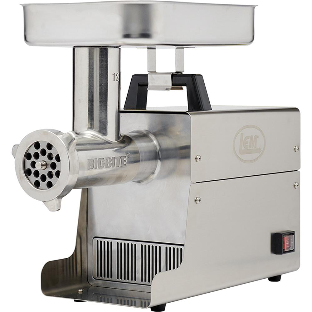 LEM #12 Big Bite Electric Stainless Steel Grinder 0.75HP - 11 lbs/min