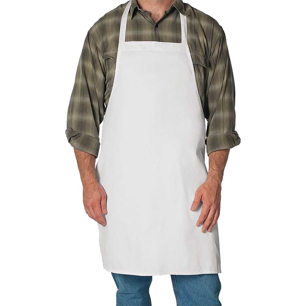 LEM Products Chef's Kitchen Bib Apron White Heavy Duty