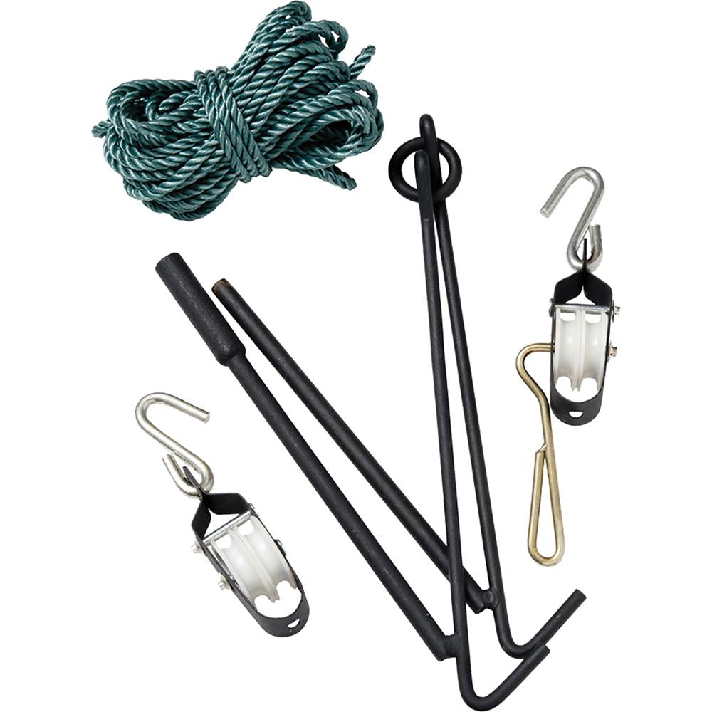 LEM Products Lightweight Gambrel with Polypropylene Rope Hoist System