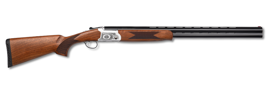 Pointer KAR41026Y Acrius Youth 410 Gauge Break Open 3" 2rd 26" Black Over/Under Vent Rib Barrel, Nickel Steel Laser Etched Receiver, Fixed Turkish Walnut Stock, Ambidextrous