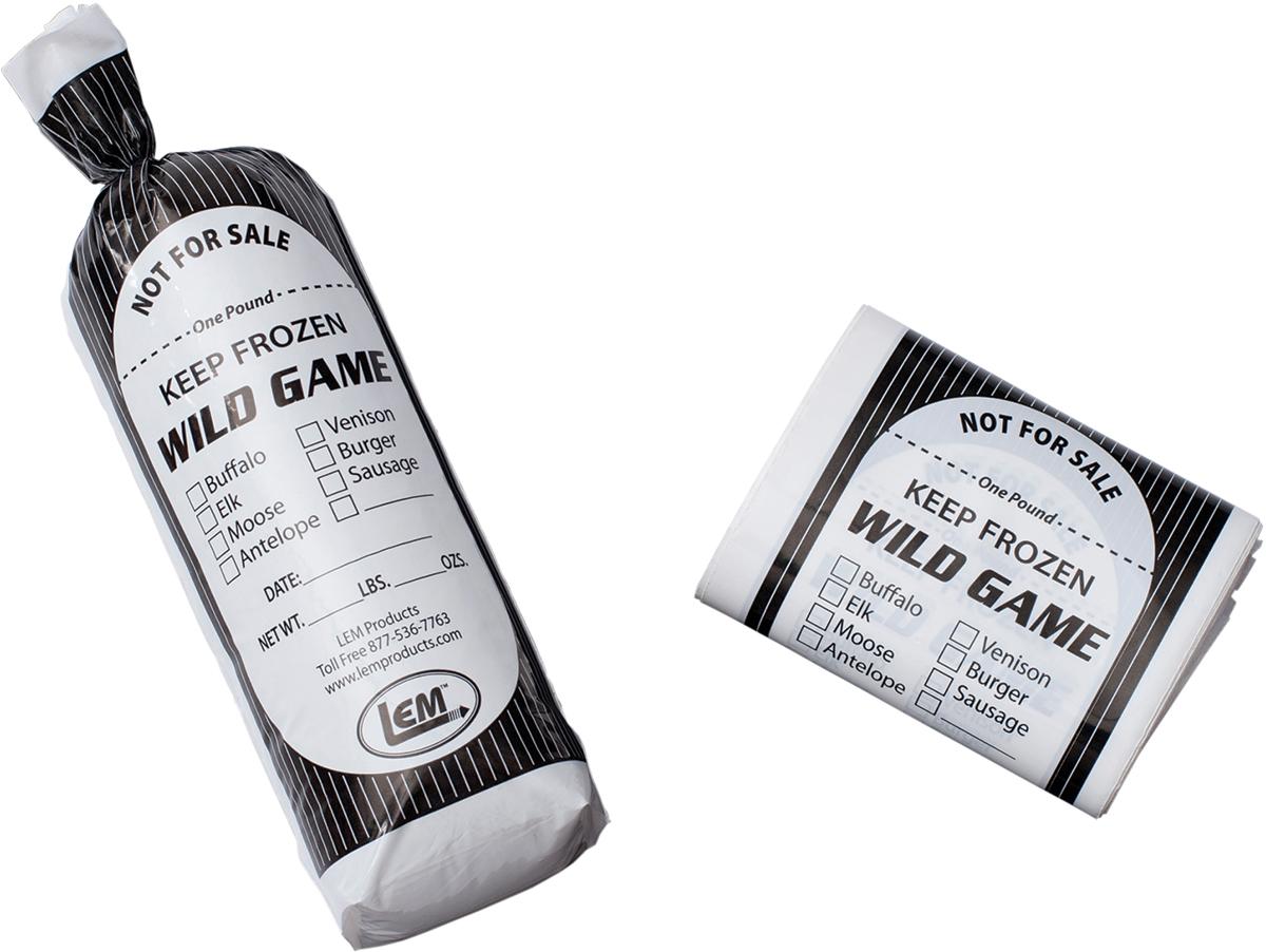 LEM 1 lb Wild Game Freezer Bags Poly 25 Count Pack