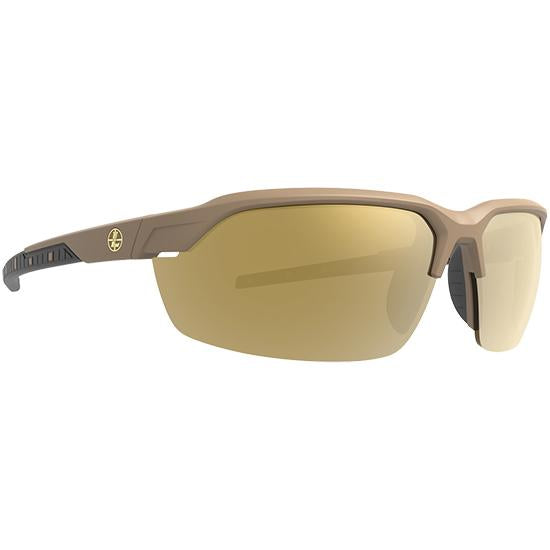 Leupold Tracer Ballistic Shooting Glasses Tan w/ Bronze Mirror Yellow Clear Lenses