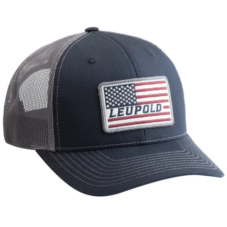 Leupold Flag Patriotic Trucker Hat Navy/Gray