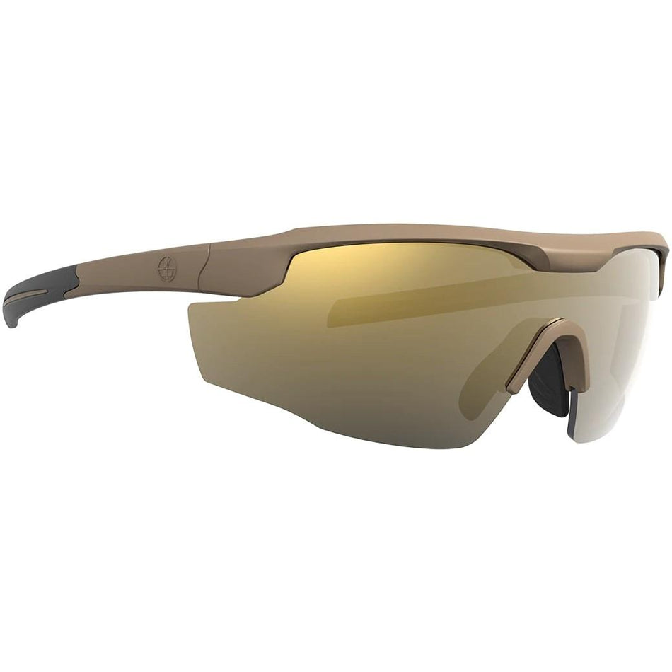 Leupold Sentinel Shooting Sunglasses Matte Tan Bronze Mirror Lens