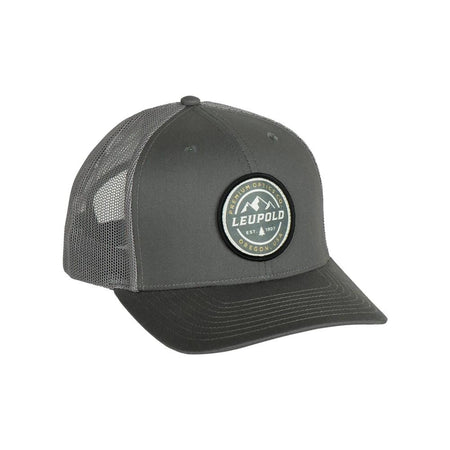 Leupold Grey Cascade Outdoor Trucker Hat Snapback