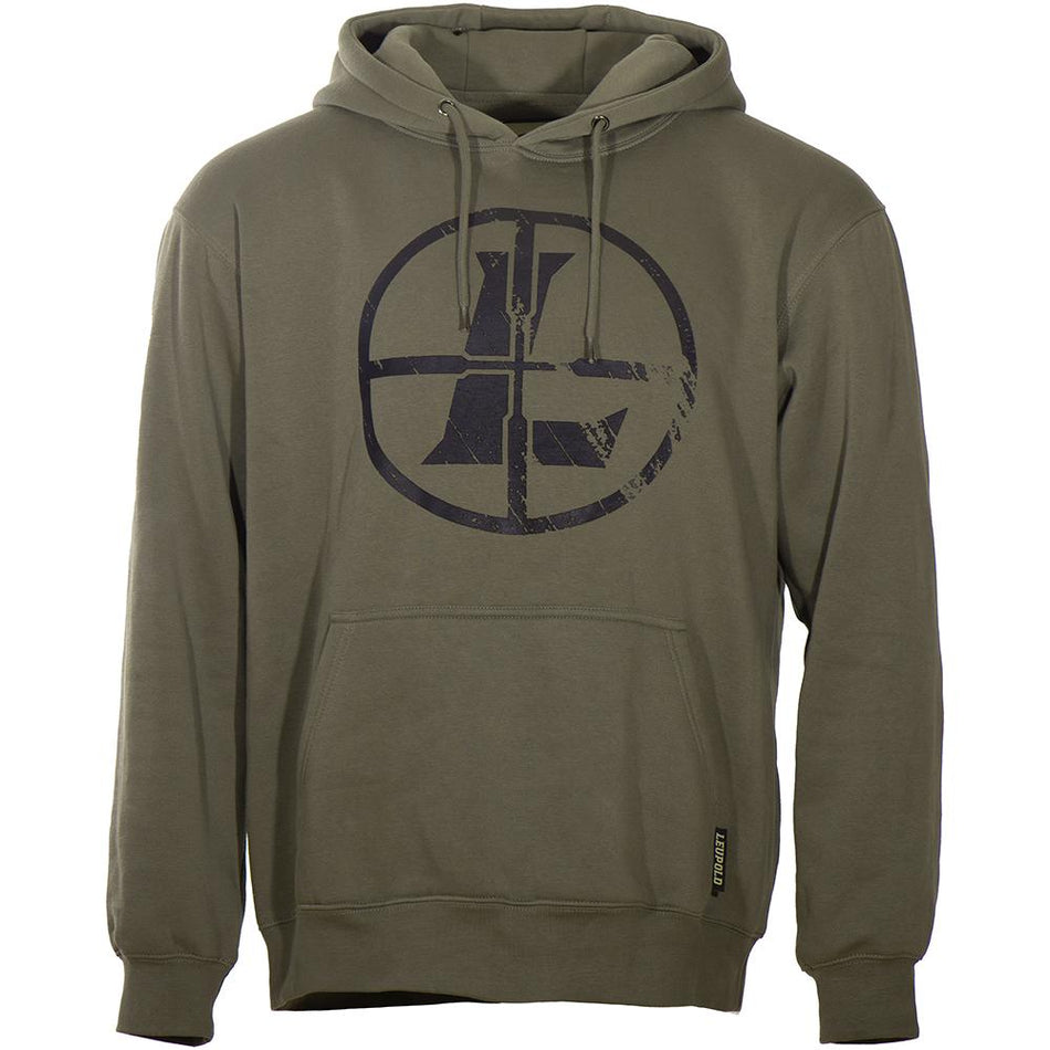 Leupold Ash Green Distressed Reticle Hooded Sweatshirt Small