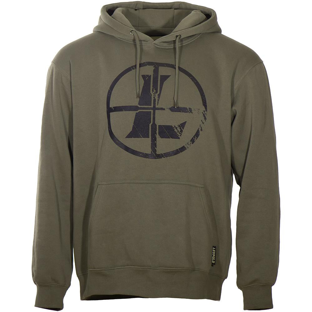 Leupold Ash Green Distressed Reticle Logo Hoodie Medium