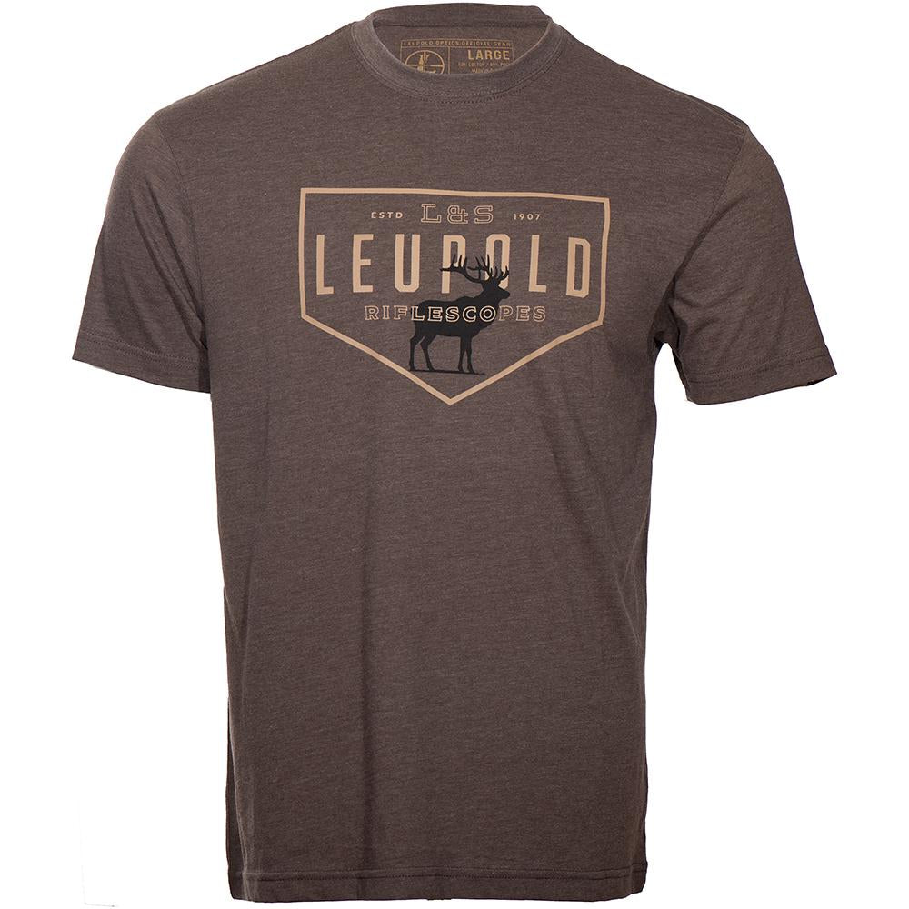 Leupold Bull Elk Men's Short Sleeve Shirt Large Espresso Color