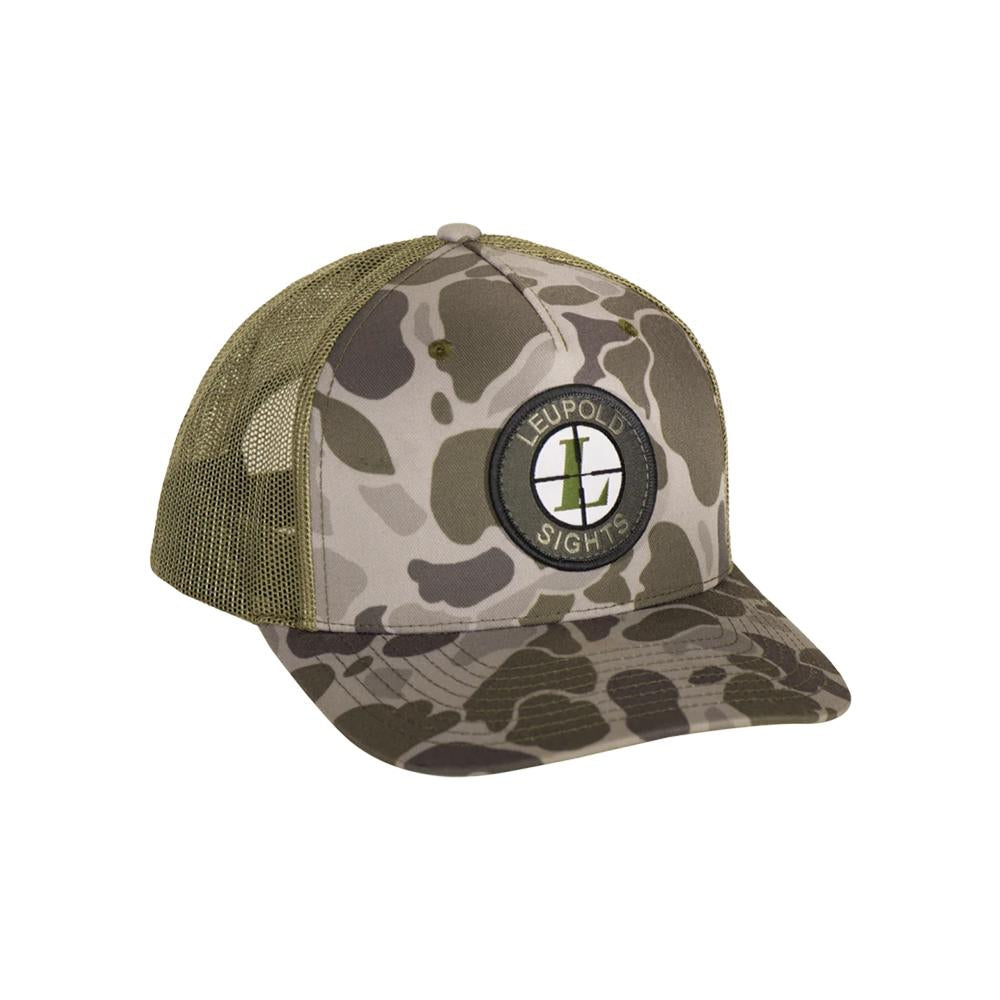 Leupold Green Camo Snap-Back Trucker Hat Duck Logo