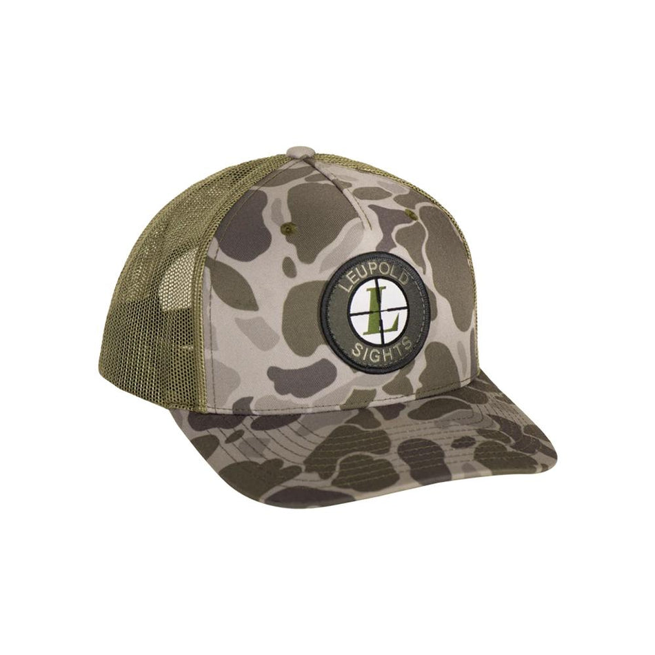 Leupold Green Camo Snap-Back Trucker Hat Duck Logo