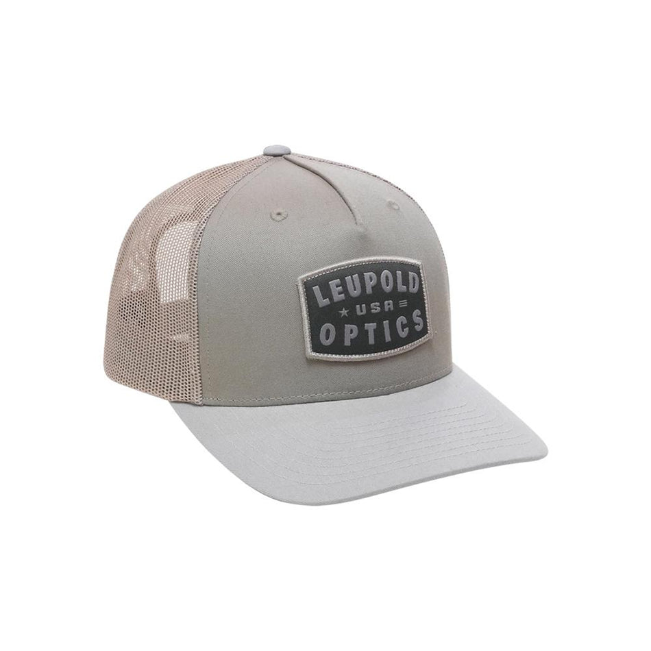 Leupold Khaki Grey USA Snap-Back Trucker Hat One Size Fits All