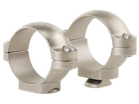 Leupold STD 2-Piece Windage Adjustable Scope Rings - 1" Low Silver Steel Construction