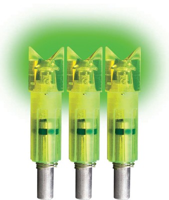 Lumenok Green Crescent Illuminated Crossbow Nock Easton Carbon 3PK