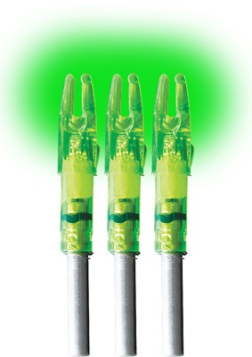 Lumenok GT Series Green Light-Up Arrow Nock 3 Pack