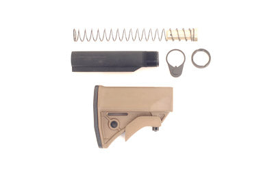 LWRC AR-15 UCIW Compact Stock Kit, Includes Buffer, Receiver Extension, and Spring, FDE 200-0092A02