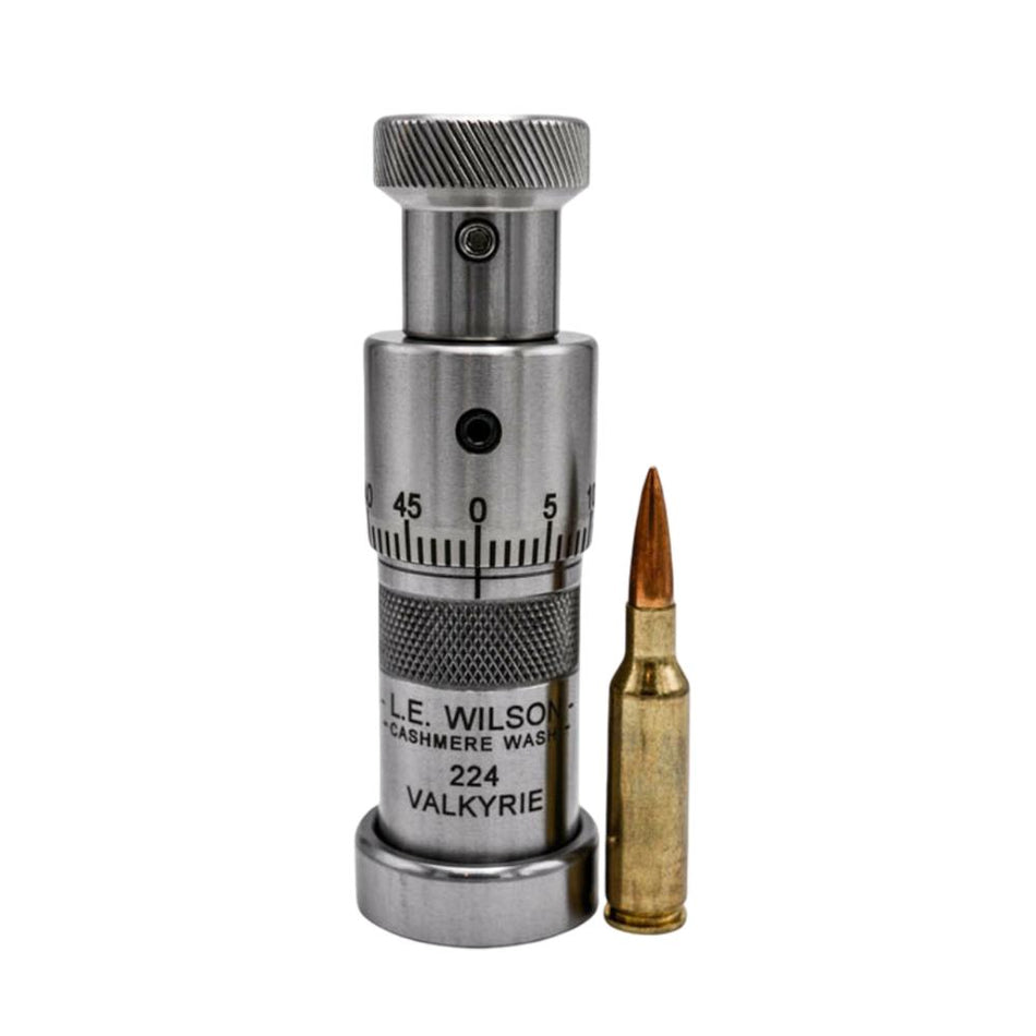 L.E. Wilson Stainless Steel Bullet Seater Die with Micrometer 300 Norma Mag