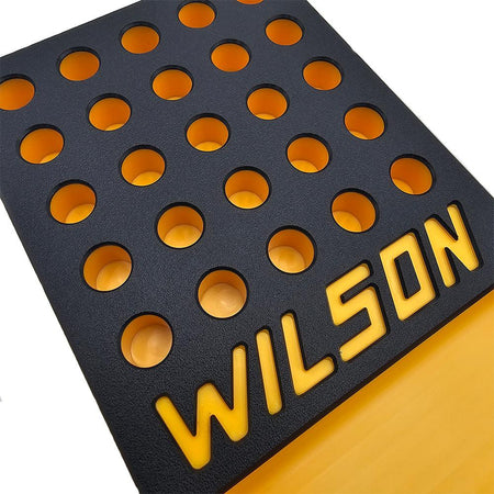 L.E. Wilson Reloading Tray with Bullet/Primer Cup .440" 25-Hole Black/Yellow