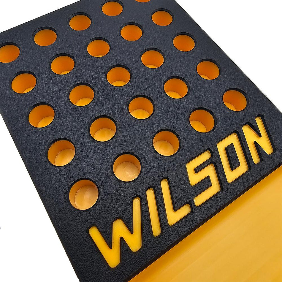 L.E. Wilson Reloading Tray with Bullet/Primer Cup .440" 25-Hole Black/Yellow