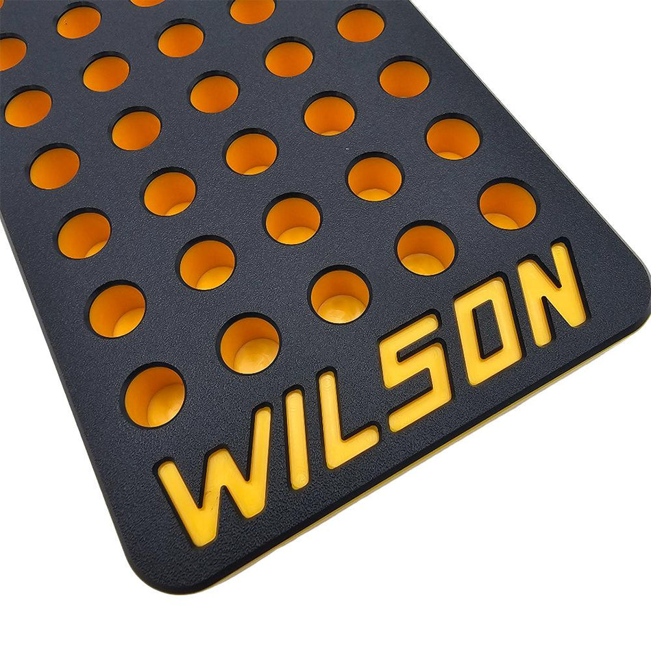 L.E. Wilson Reloading Tray .380" Case Head 50 Hole Black/Yellow