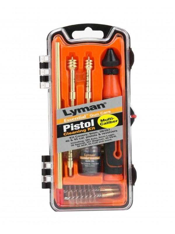 Lyman Essential Pistol Cleaning Kit Multi-Caliber 9mm .40 .45 with Case