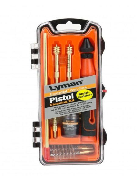 Lyman Essential Pistol Cleaning Kit Multi-Caliber 9mm .40 .45 with Case