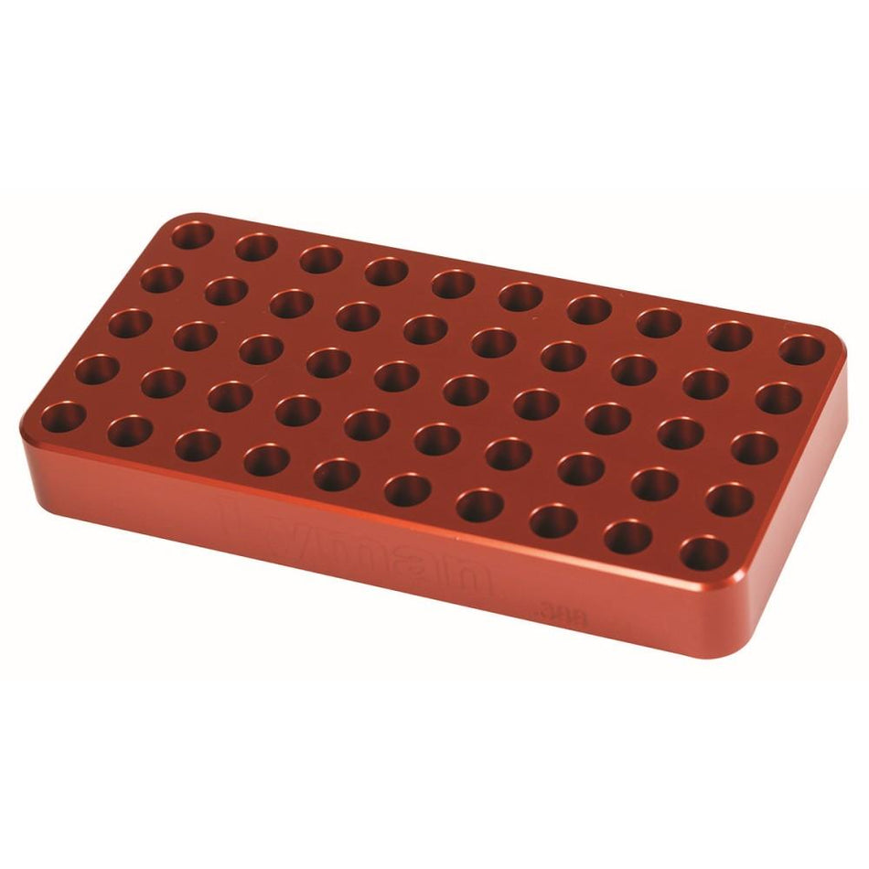Lyman .388 Hole Anodized Aluminum Reloading Block for Small Rifles