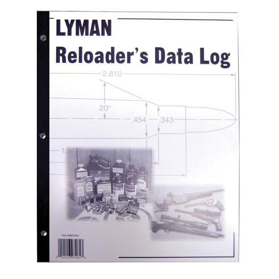 Lyman 50-Page Reloaders Data Log for Reloading Records