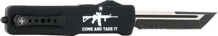 Templar Large Zinc OTF Come & Take It AR 3.5" Serrated D2 Knife