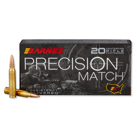 Barnes Precision Match 5.56x45mm NATO 85 grain Open Tip Match Boat Tail ammunition
