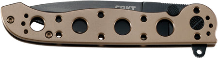 CRKT M16-03BK Spear Point 3.5" Plain Edge Black Blade Bronze Pocket Knife