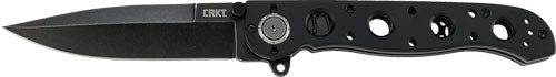 CRKT M16-02DB D2 Steel 3.5" Plain Edge Folder Black with Deadbolt Lock