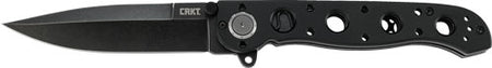 CRKT M16-02DB D2 Steel 3.5" Plain Edge Folder Black with Deadbolt Lock