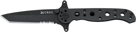 CRKT M16-10KSF Tanto 2.94" Half Serrated Black Blade Folder Stainless Handle